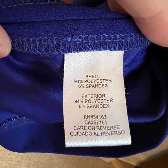 Calvin Klein fitted cocktail dress with cap sleeve - royal blue size 2 - Picture 5 of 6